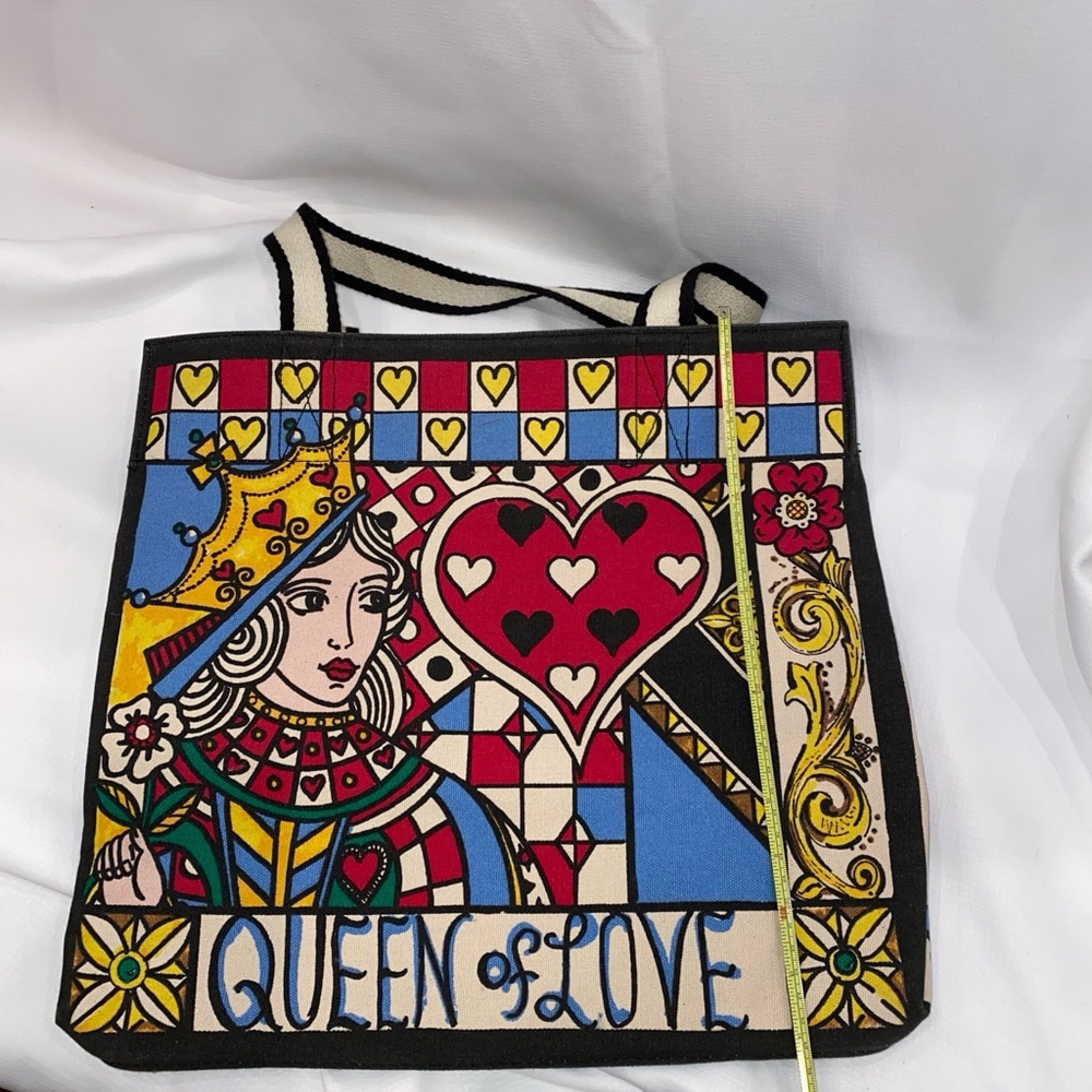 Brighton Queen of Love Forever Tote Bag Multicolor Large Size 14”L x 15”H x 8”W - Picture 10 of 14